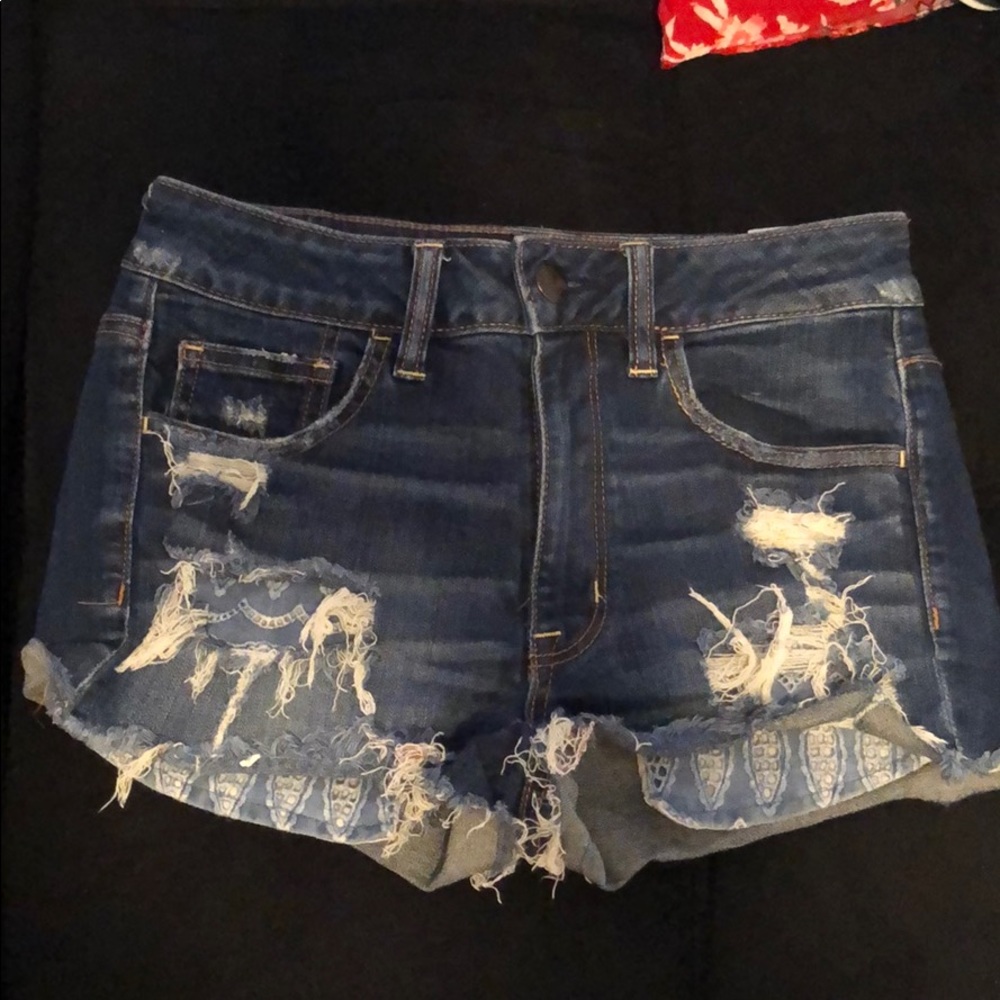 Hi-rise Jean Shorties